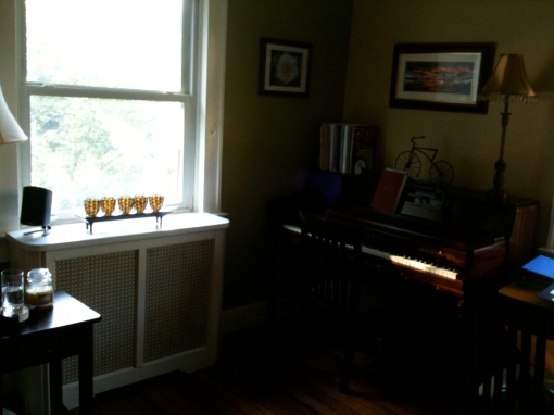 Living room & Celeste's piano